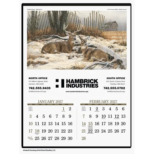 Triumph® Calendars Wildlife Art Wall Calendar, 17 x 23 in. — view 2