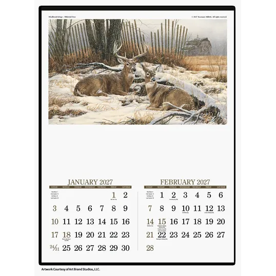 Triumph® Calendars Wildlife Art Wall Calendar, 17 x 23 in. — view 3