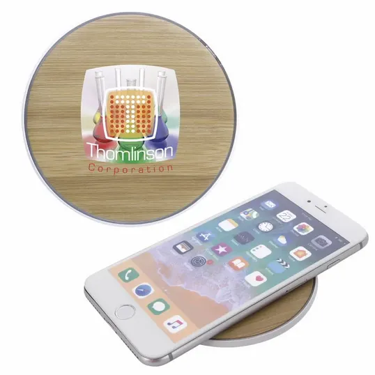 Good Value™ Natural Bamboo Wireless Charging Pad, 5W — view 4