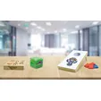 Wooden Tic-Tac-Toe Desktop Game with Nine Rotating Blocks — view 3