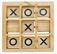 Wooden Tic-Tac-Toe Desktop Game with Nine Rotating Blocks — view 2