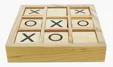 Wooden Tic-Tac-Toe Desktop Game with Nine Rotating Blocks