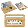 Bamboo Wireless Charging Pad with Phone Stand — view 3