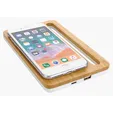 Bamboo Wireless Charging Pad with Phone Stand