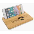 Bamboo Wireless Charging Pad with Phone Stand — view 7