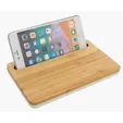 Bamboo Wireless Charging Pad with Phone Stand — view 4