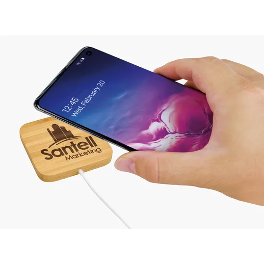 Good Value™ Bamboo Magnet-Hold 15W Wireless Charger — view 8