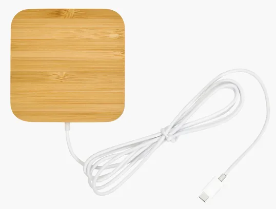 Good Value™ Bamboo Magnet-Hold 15W Wireless Charger — view 2