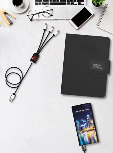 SCX Innovative Design™ Full-Color Illuminated Power Bank Slim 5000 mAh — view 10
