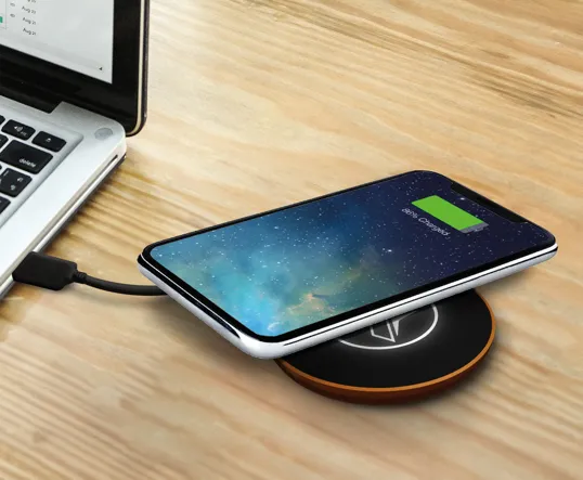 SCX Innovative Design™ Maple Wood 10W Wireless Charger — view 5