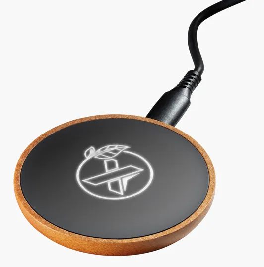 SCX Innovative Design™ Maple Wood 10W Wireless Charger — view 2