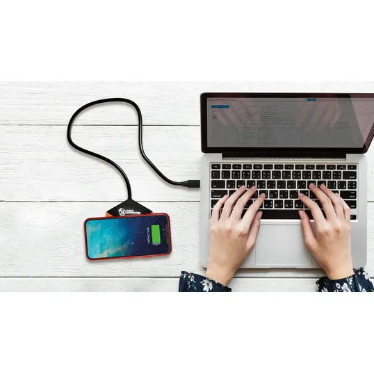 SCX Innovative Design™ Bamboo 10W Hexa Wireless Charger — view 6