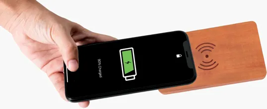SCX Innovative Design™ Maple Wood Wireless Power Bank 5000 mAh — view 2