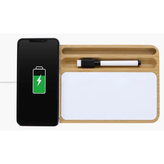 Bamboo 10W Wireless Charging Base with Dry Erase Board — view 4