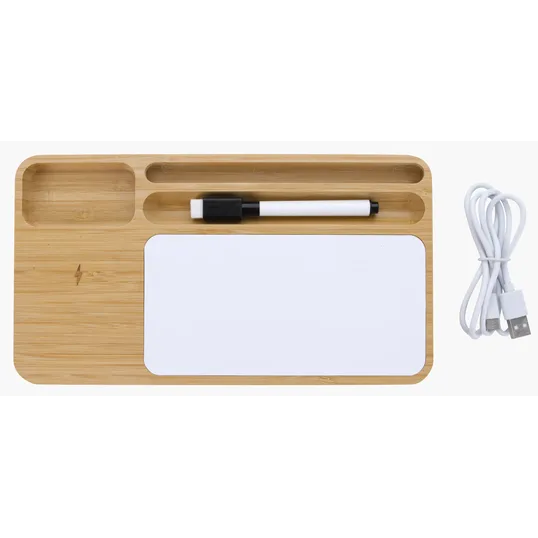 Bamboo 10W Wireless Charging Base with Dry Erase Board — view 2