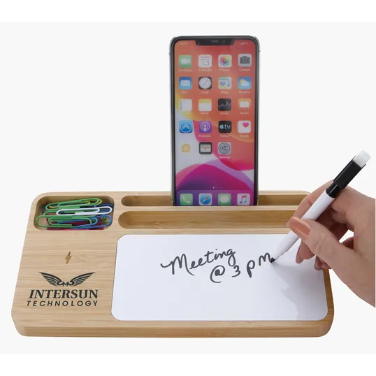 Bamboo 10W Wireless Charging Base with Dry Erase Board — view 5