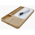 Bamboo 10W Wireless Charging Base with Dry Erase Board