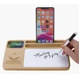 Bamboo 10W Wireless Charging Base with Dry Erase Board — view 6