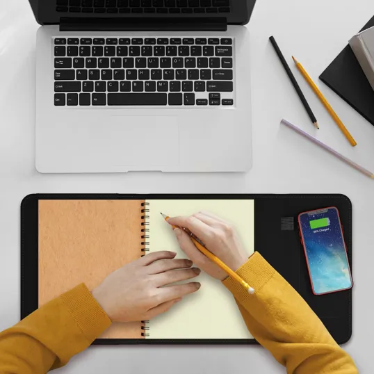 SCX Innovative Design™ Wireless Charging Notebook A5 with Power Bank 4000 mAh — view 13