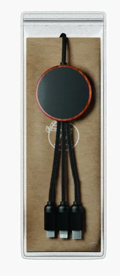 SCX Innovative Design™ 5-in-1 Bamboo 5W Wireless Charging Cable — view 4