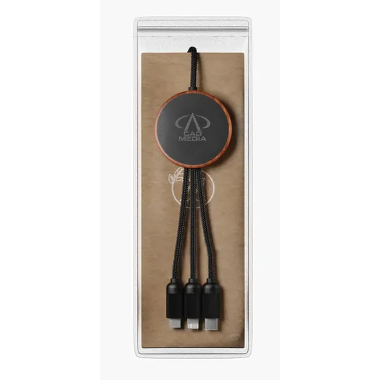 SCX Innovative Design™ 5-in-1 Bamboo 5W Wireless Charging Cable — view 8
