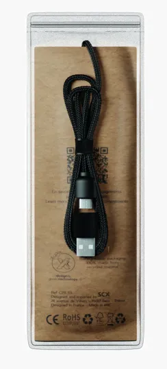SCX Innovative Design™ 5-in-1 Bamboo 5W Wireless Charging Cable — view 2