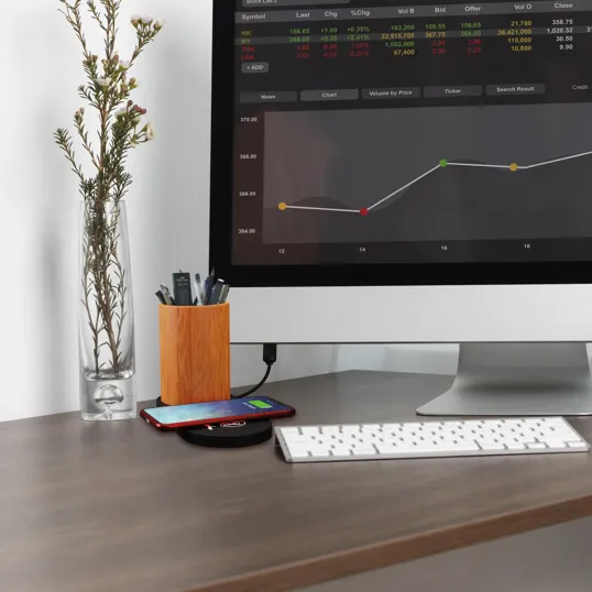 SCX Innovative Design™ Desk Organizer with 10W Charging Base — view 12