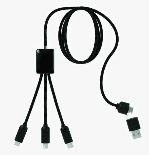 SCX Innovative Design™ 5-in-1 Eco Easy-to-Use Charging Cable