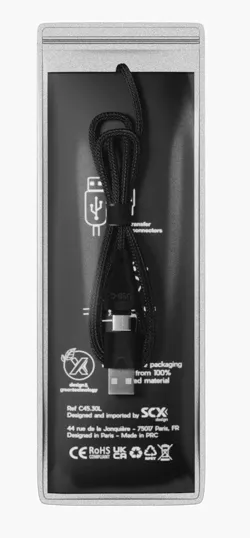 SCX Innovative Design™ RPET Data Transfer Cable, 3-Foot — view 4