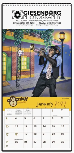 Triumph® Calendars Monkey Business Wall Calendar