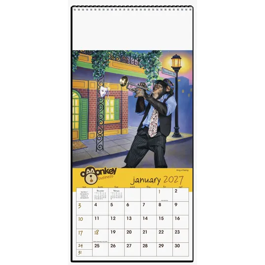 Triumph® Calendars Monkey Business Wall Calendar — view 3