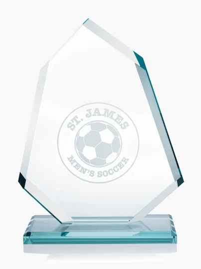 JAFFA® Angular Award in Jade Glass, 8.5 in. — view 2