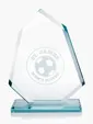 JAFFA® Angular Award in Jade Glass, 8.5 in. — view 2