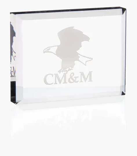 JAFFA® Crystal Paperweight — view 2