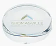 JAFFA® Round Optical Crystal Paperweight — view 3