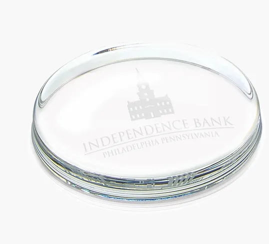 JAFFA® Oval Glass Paperweight — view 3