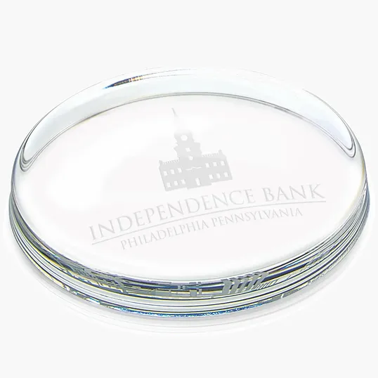 JAFFA® Oval Glass Paperweight — view 5
