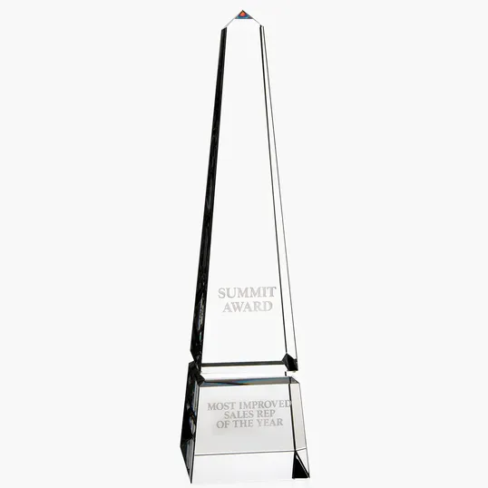 JAFFA® Barclay Obelisk Optical Crystal Award — view 3