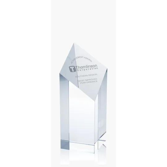 JAFFA® Spectra Pillar Crystal Award, 7-1/2" — view 2