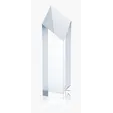 JAFFA® Spectra Pillar Crystal Award, 10" — view 2