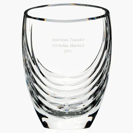 MARIO CIONI Siena Clear Crystal Vase — view 3