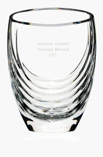 MARIO CIONI Siena Clear Crystal Vase — view 2