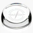 JAFFA® Clear Slant-Top Glass Paperweight — view 5