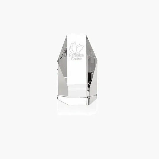 JAFFA® Hexagonal Optical Crystal Tower, 5" — view 3