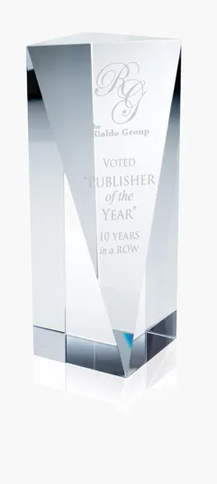 JAFFA® Atria Award - Medium, Optical Crystal — view 7