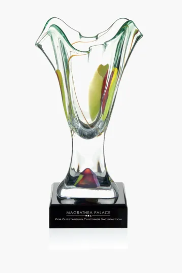 JAFFA® Oceanic Hand-Blown Art Glass Vase — view 2