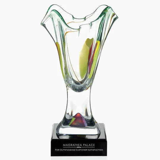 JAFFA® Oceanic Hand-Blown Art Glass Vase — view 3