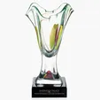 JAFFA® Oceanic Hand-Blown Art Glass Vase — view 3