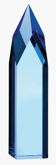 JAFFA® Ice Pillar Award, Blue Optical Crystal