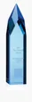 JAFFA® Ice Pillar Award, Blue Optical Crystal — view 2